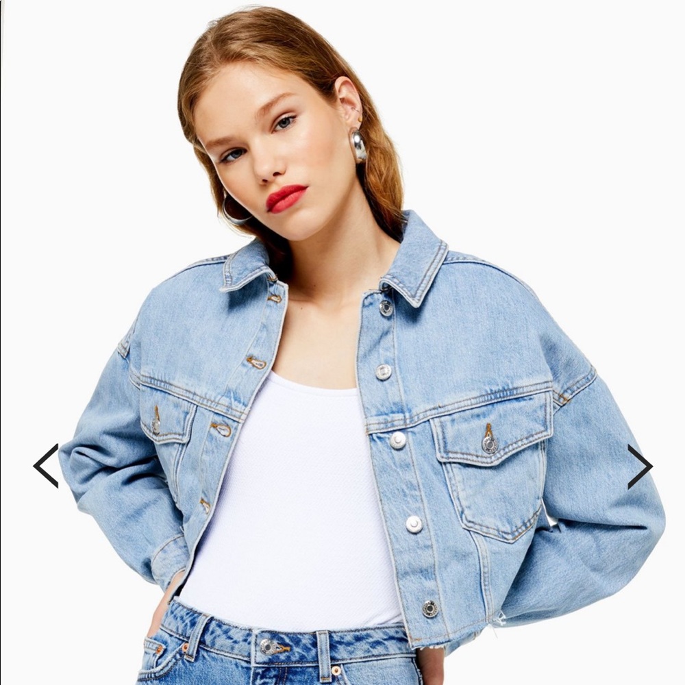 Topshop crop denim jacket